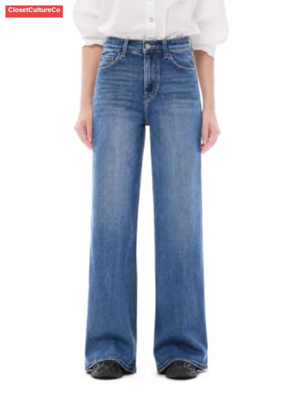 Wide Leg Jeans for Tall Women 33.5 Inseam High Rise Baggy Denim